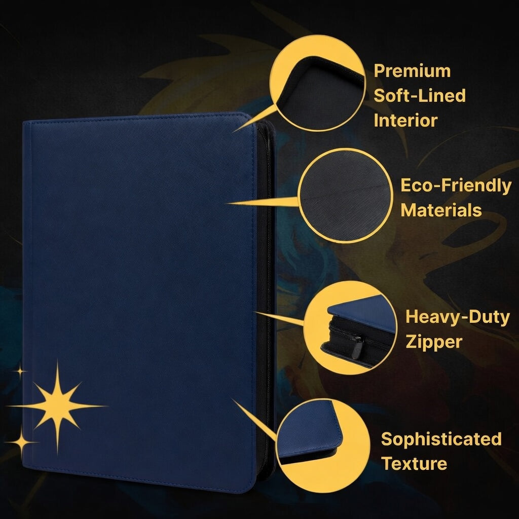 9 Pocket 360 Sleeves Zip Binder