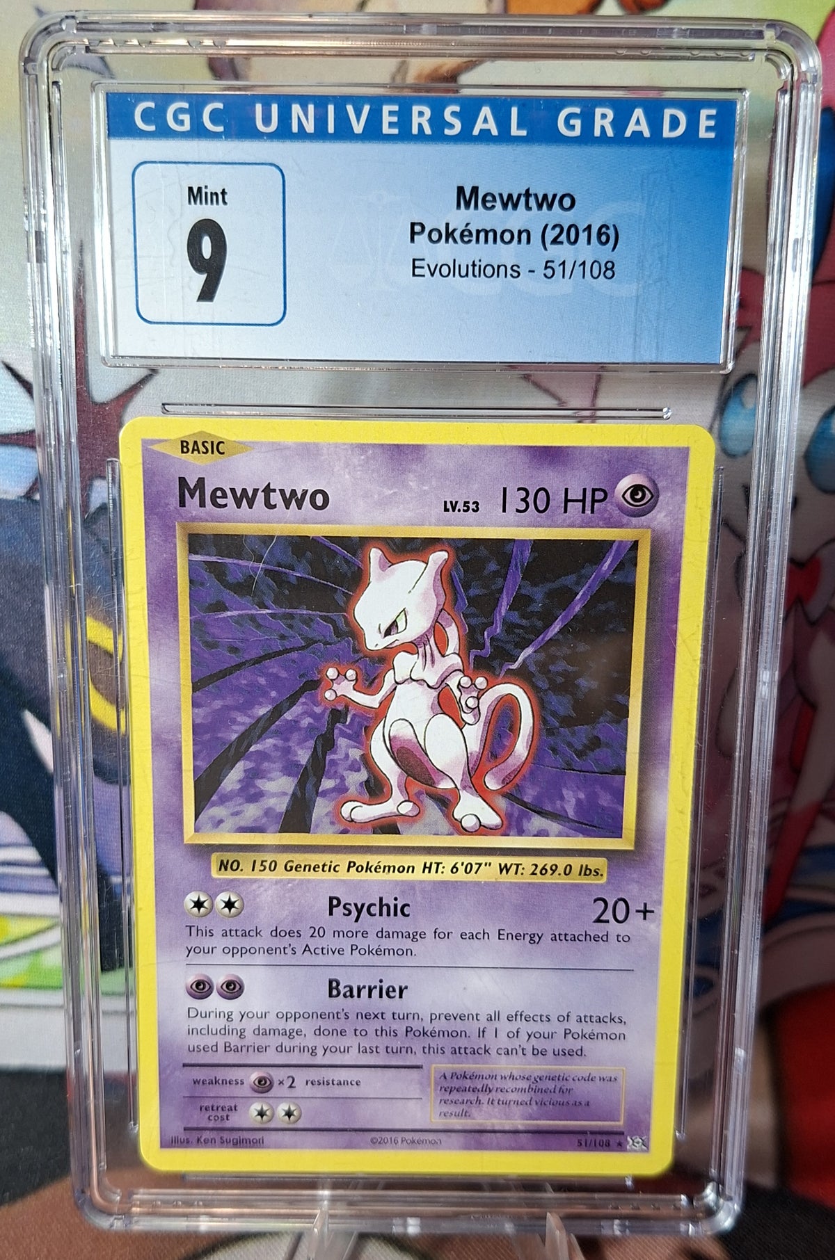 Mewtwo Evolutions Rare 51/108 CGC 9