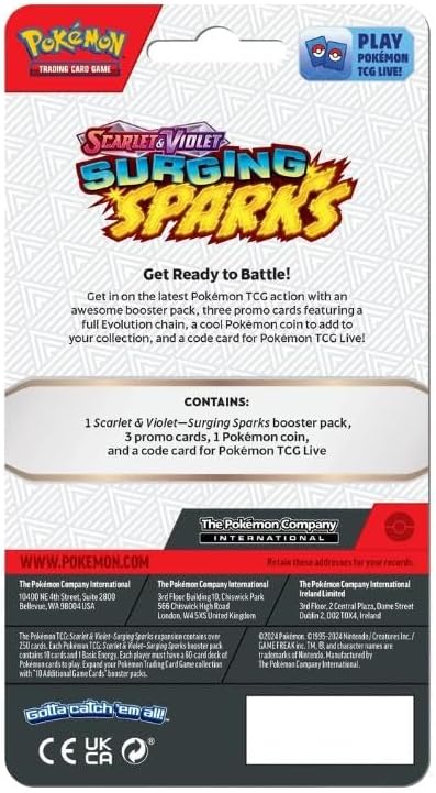 Pokémon Surging Sparks Premium Checklane Blister Litwick
