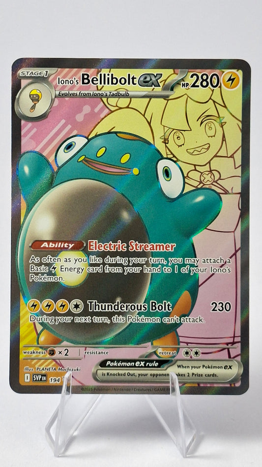Iono's Bellibolt Evolution Line - Iono's Tadbulb (Cosmos Holo) + Iono's Bellibolt ex