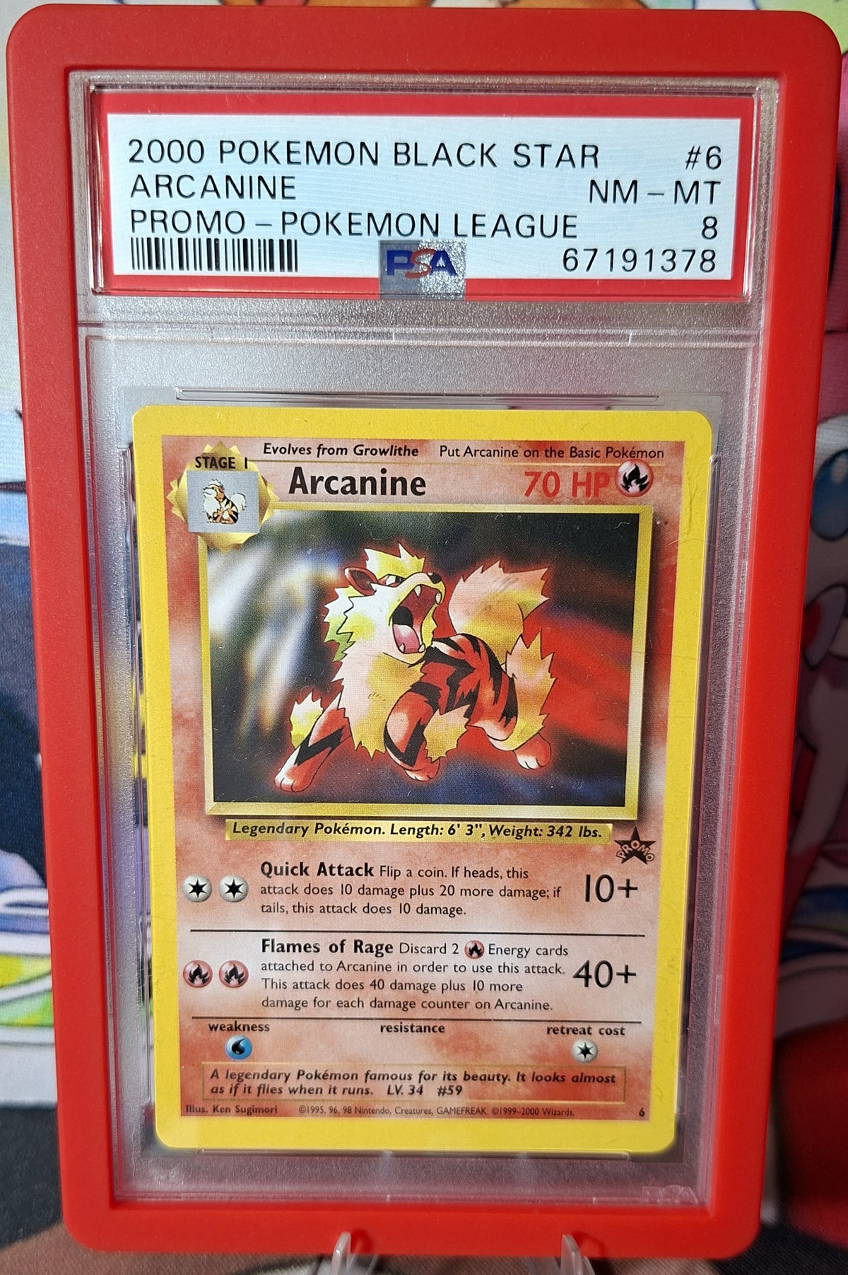 Arcanine WoTC Promo 06/53 PSA 8