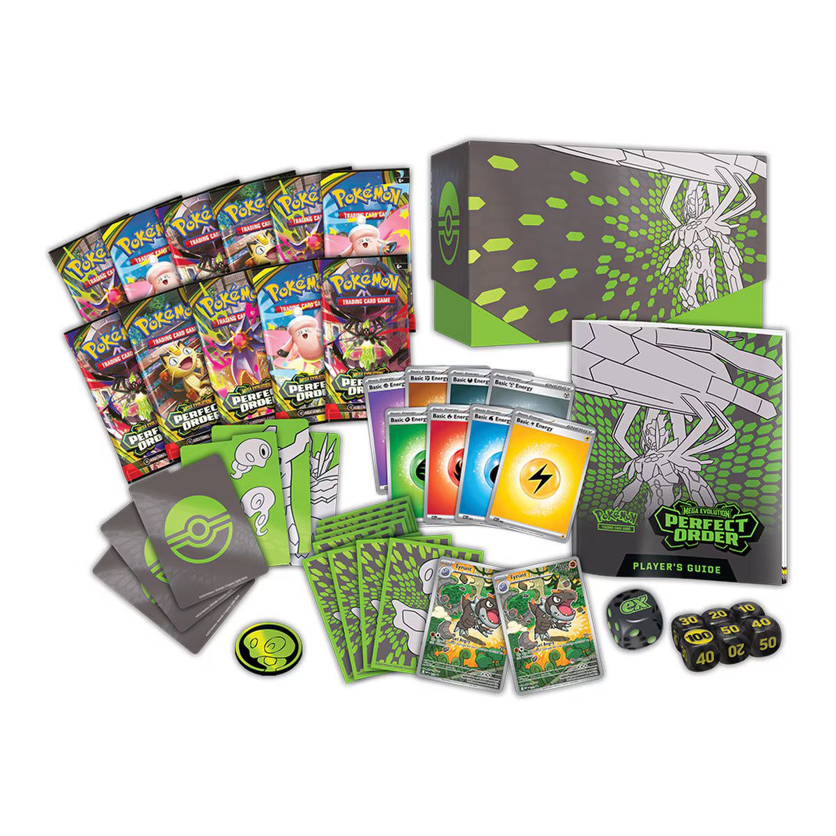 Complete contents of Pokémon Perfect Order Elite Trainer Box