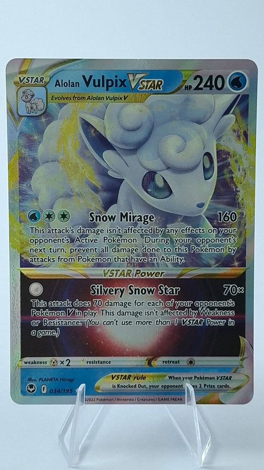 Alolan Vulpix VSTAR 034/195 – Silver Tempest Ultra Rare