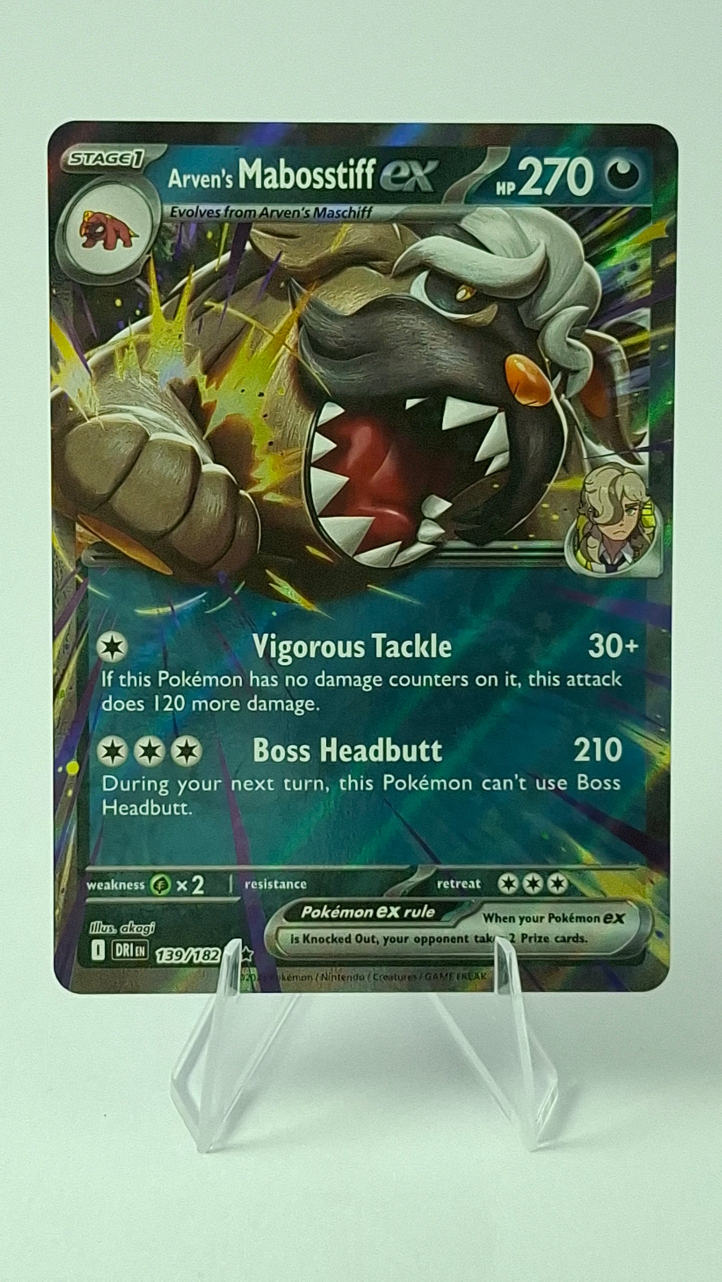 Arven's Mabosstiff ex 139/182 - Destined Rivals Ultra Rare