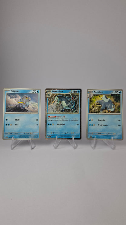 Baxcalibur Evolution Line - Frigibax + Arctibax + Baxcalibur (Cosmos Holo)