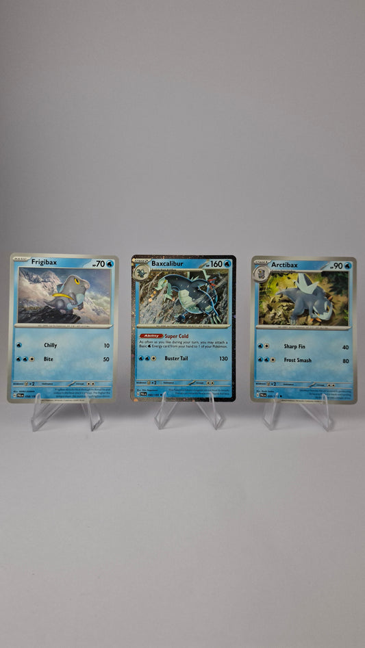 Baxcalibur Evolution Line - Frigibax + Arctibax + Baxcalibur (Cosmos Holo)