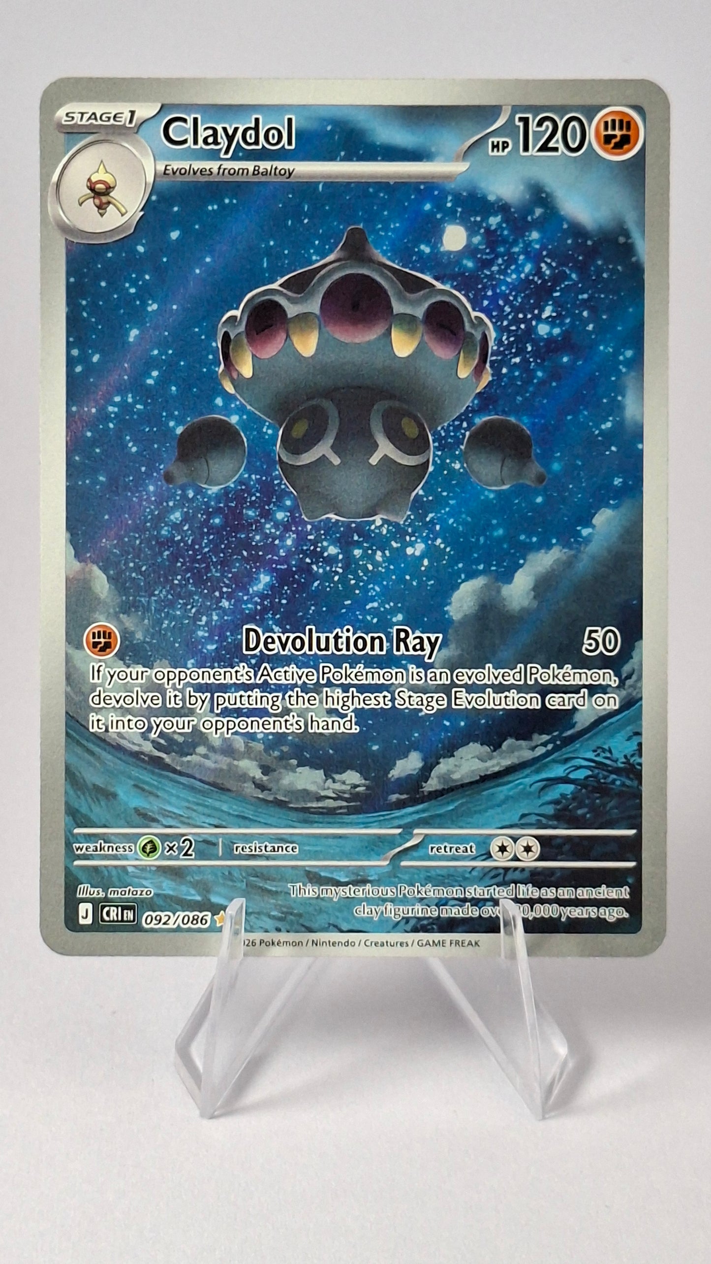 Claydol Chaos Rising Illustration Rare 092/086