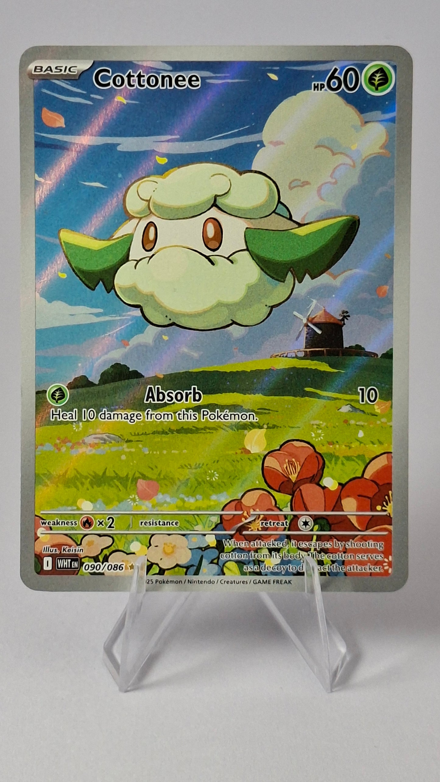 Cottonee White Flare Illustration Rare 090/086