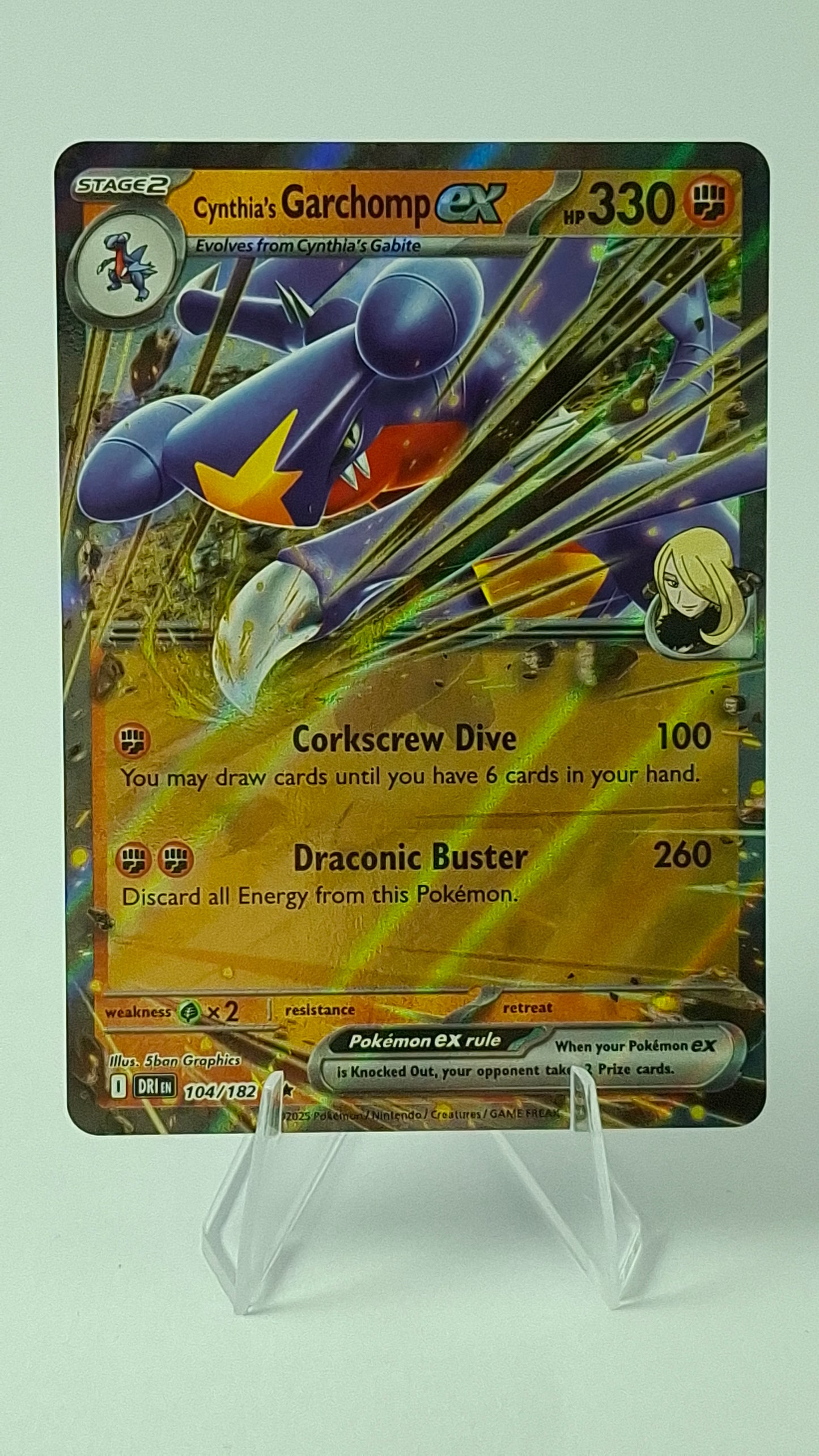 Cynthia's Garchomp ex 104/182 - Destined Rivals Ultra Rare