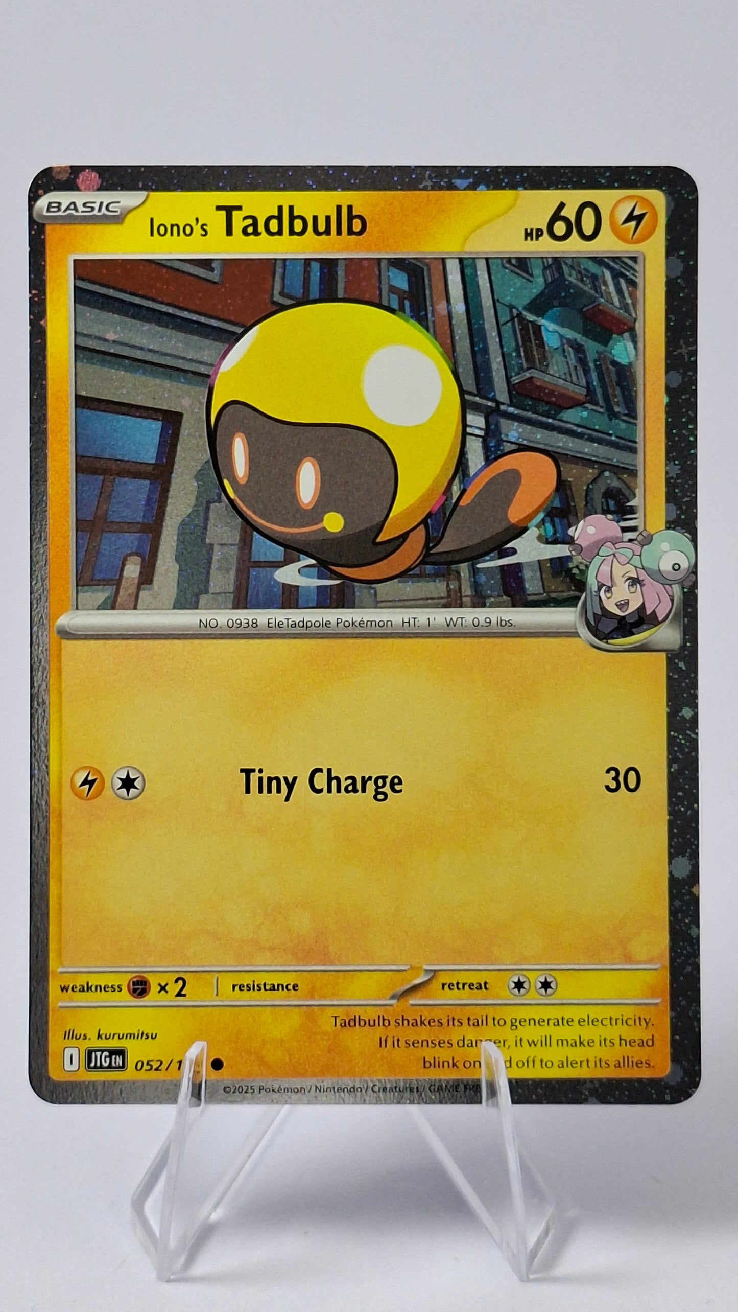 Iono's Bellibolt Evolution Line - Iono's Tadbulb (Cosmos Holo) + Iono's Bellibolt ex
