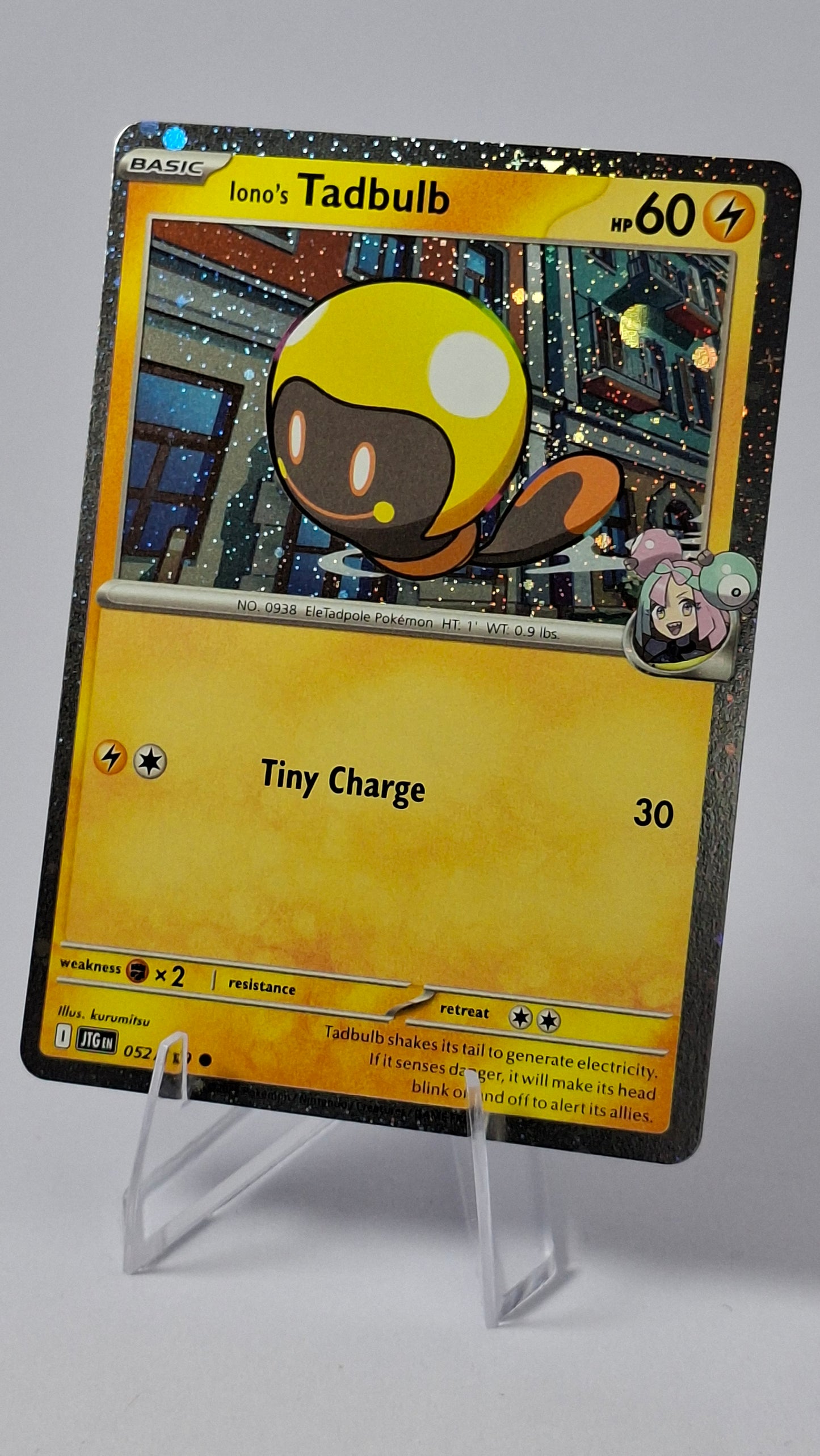 Iono's Bellibolt Evolution Line - Iono's Tadbulb (Cosmos Holo) + Iono's Bellibolt ex