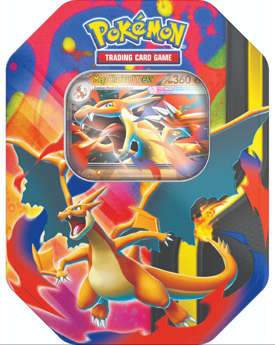 Pokémon Mega Charizard Y Tin front view South Africa