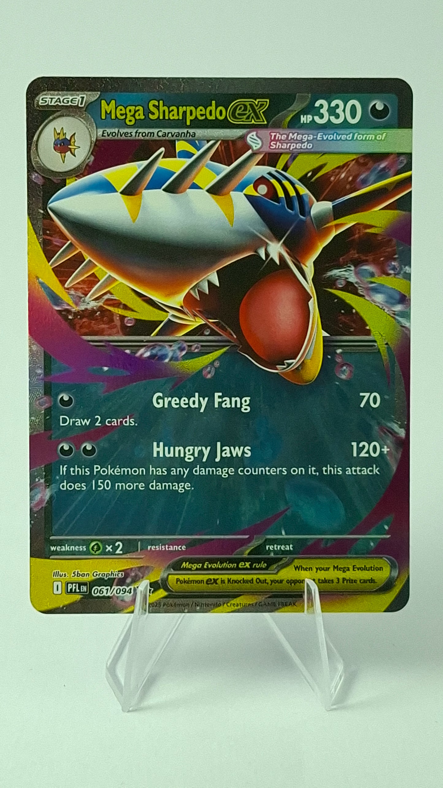 Mega Sharpedo ex 061/094 - Phantasmal Flames Double Rare