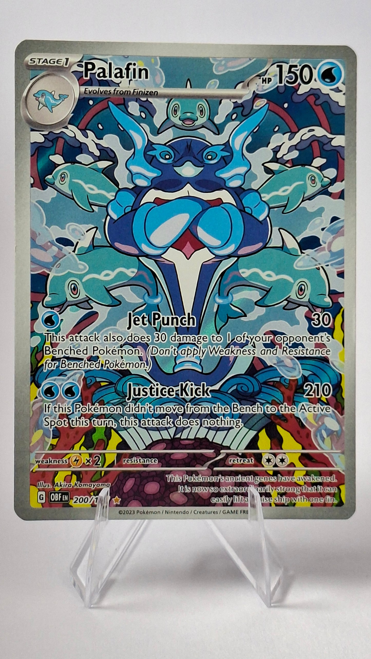 Palafin Illustration Rare – Obsidian Flames (200/197)
