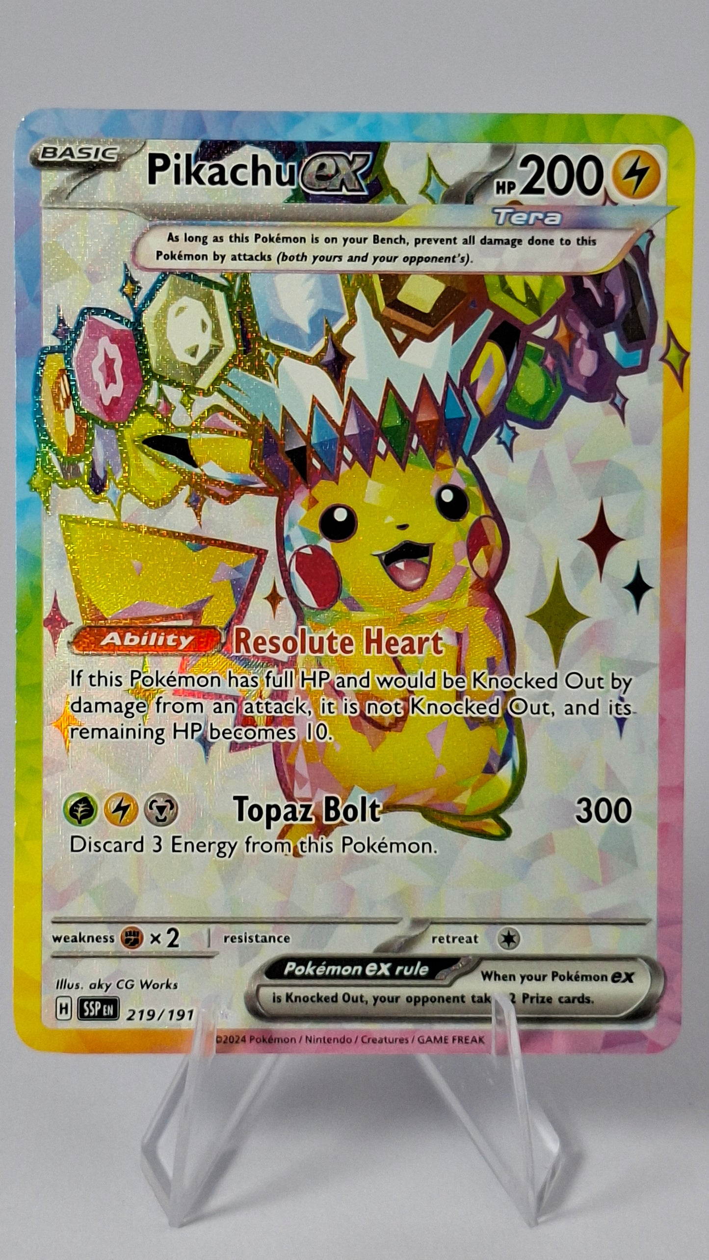 Pikachu ex 219/191 - Surging Sparks Ultra Rare