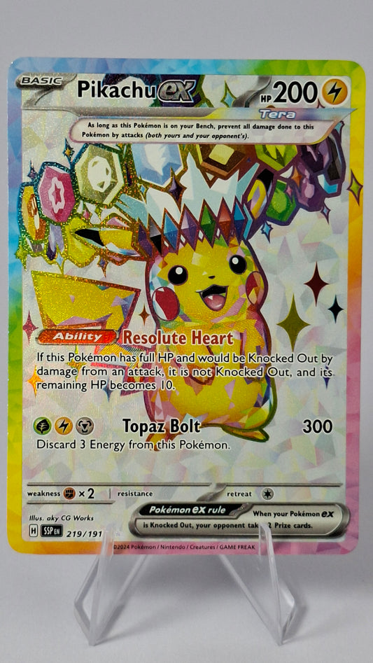 Pikachu ex 219/191 - Surging Sparks Ultra Rare