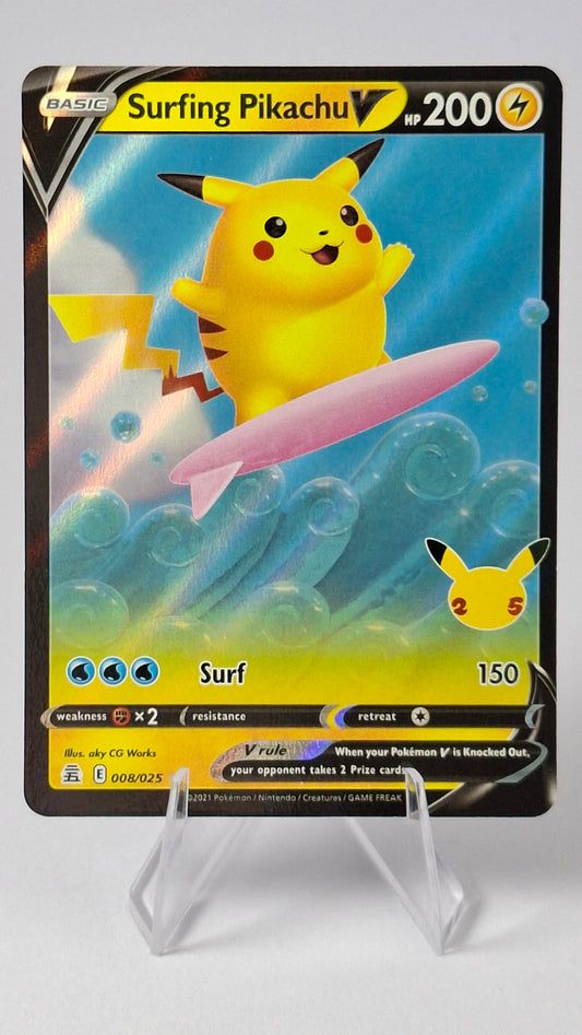 Surfing Pikachu V Celebrations Ultra Rare 008/025