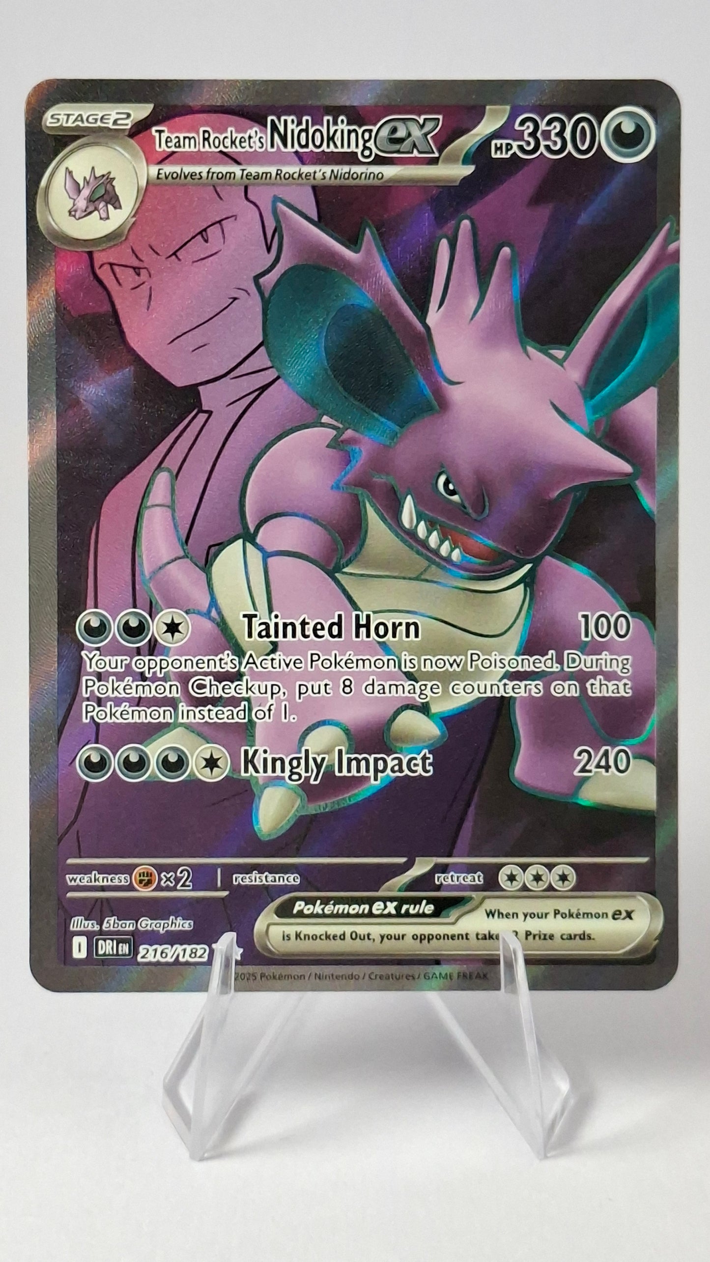 Team Rocket's Nidoking ex Destined Rivals Ultra Rare 216/182