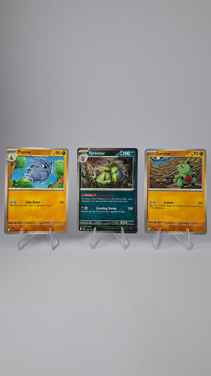 Tyranitar Evolution Line - Larvitar + Pupitar + Tyranitar (Cosmos Foil)