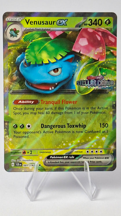 Venusaur ex 001/142 - Stellar Crown Double Rare (Stamped)