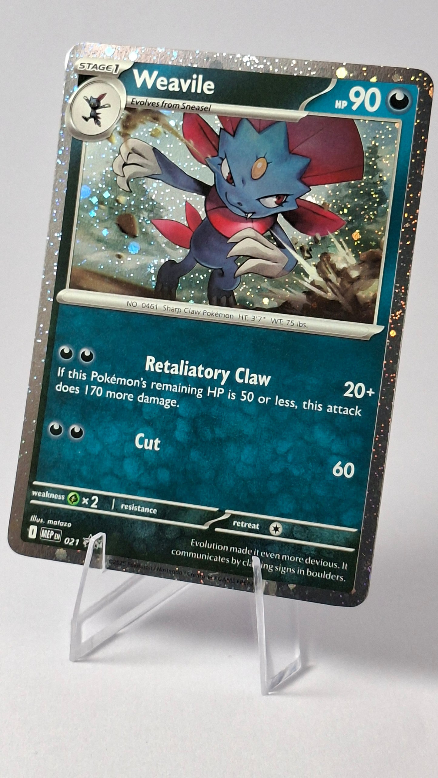 Weavile Evolution Line - Sneasel (Cosmos Holo) + Weavile (Cosmos Holo)