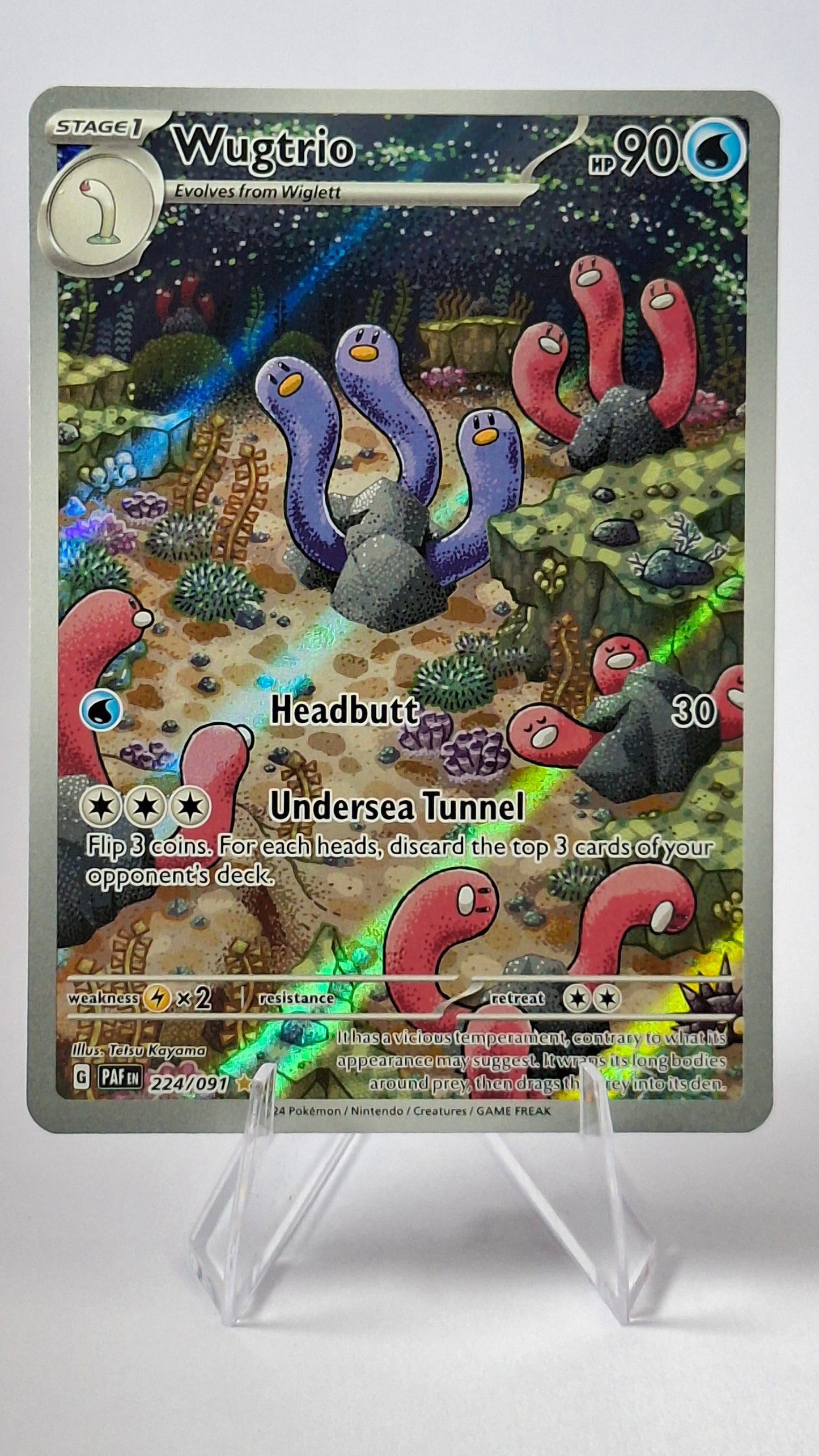 Wugtrio Illustration Rare – Paldean Fates (224/091)